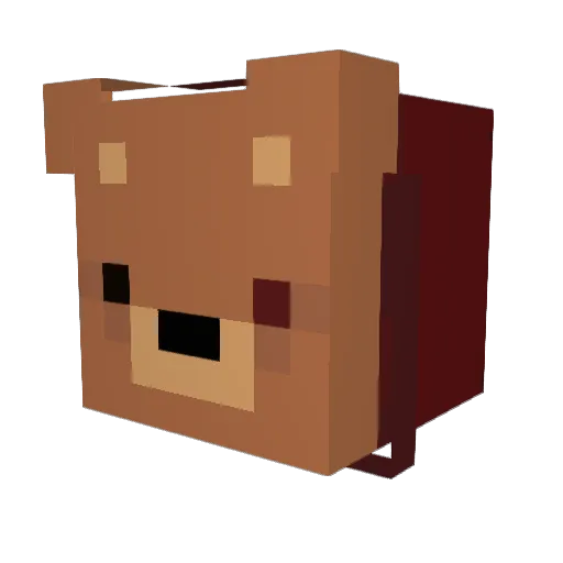 REDdo12 Minecraft avatar head, 3D render
