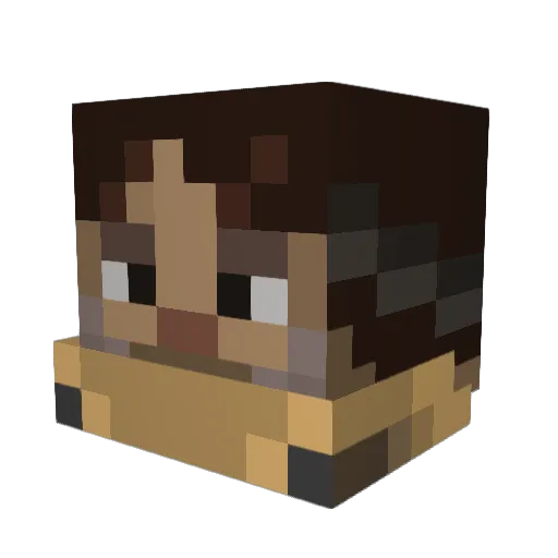 REDgarcia Minecraft avatar head, 3D render