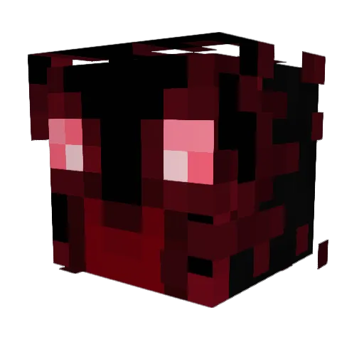 REDgods Minecraft avatar head, 3D render