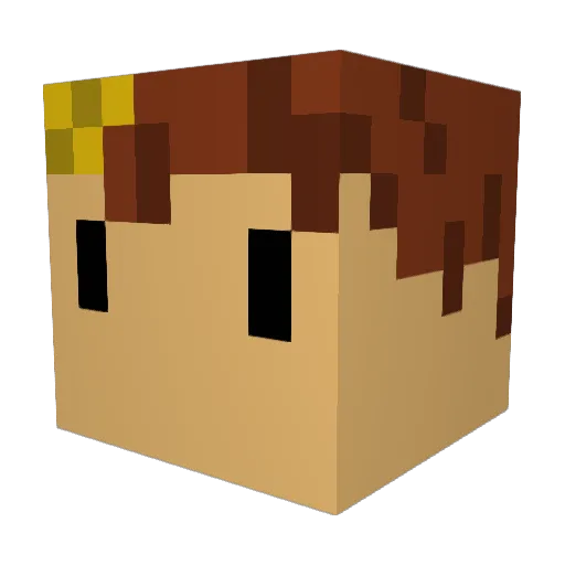 REEEEE7745 Minecraft avatar head, 3D render