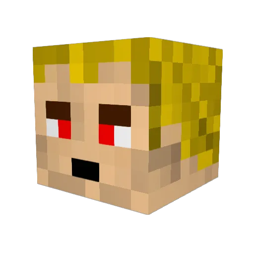 REEYZY09 Minecraft avatar head, 3D render