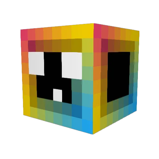 REF808 Minecraft avatar head, 3D render