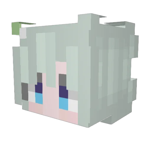 REFllllux Minecraft avatar head, 3D render