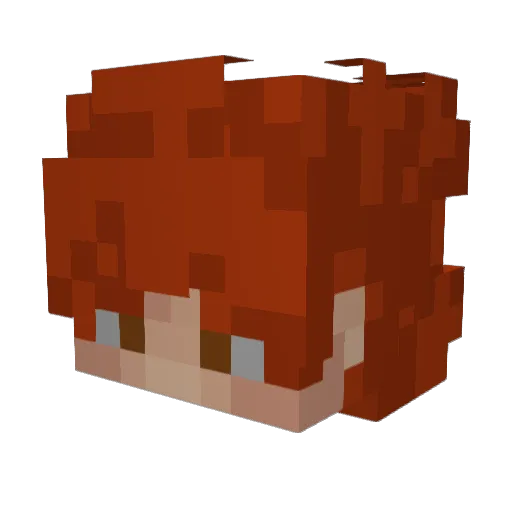 REH4XN Minecraft avatar head, 3D render