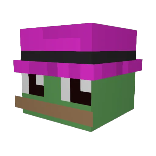 REIKOVTUBER Minecraft avatar head, 3D render