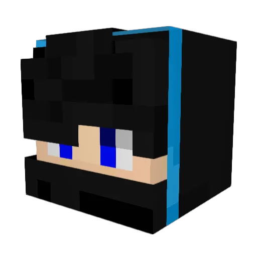 REIN_11 Minecraft avatar head, 3D render