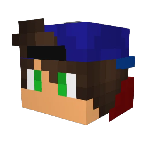 REIVAX47 Minecraft avatar head, 3D render