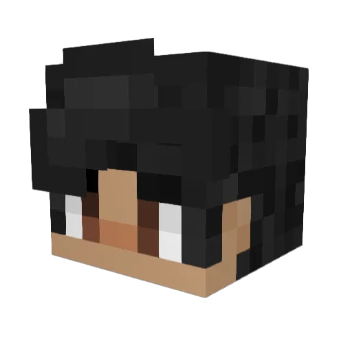 REL3X Minecraft avatar head, 3D render
