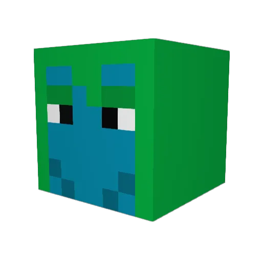 REL901 Minecraft avatar head, 3D render
