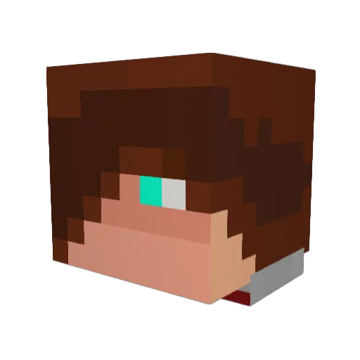RELDEZ97 Minecraft avatar head, 3D render