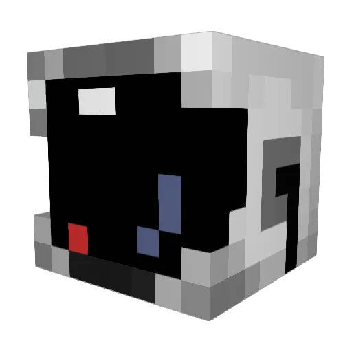 RELL9 Minecraft avatar head, 3D render
