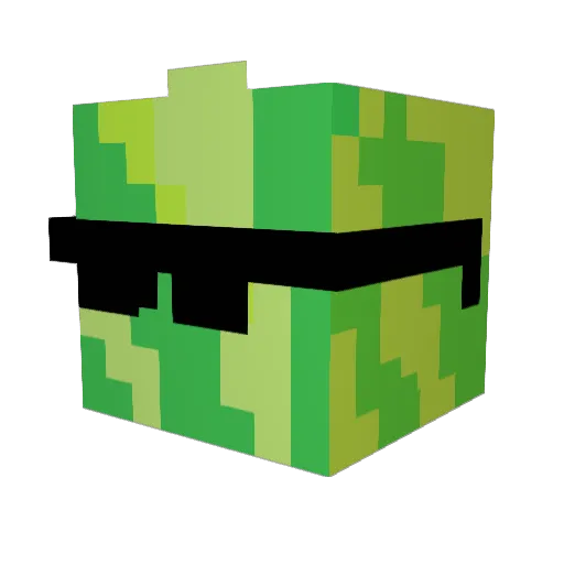 REL_44 Minecraft avatar head, 3D render