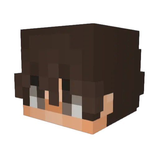 REMAed Minecraft avatar head, 3D render