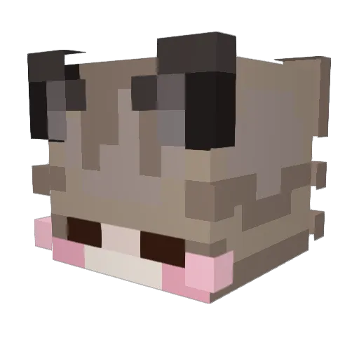 REN1E Minecraft avatar head, 3D render