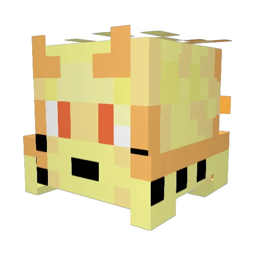 RENTURK Minecraft avatar head, 3D render