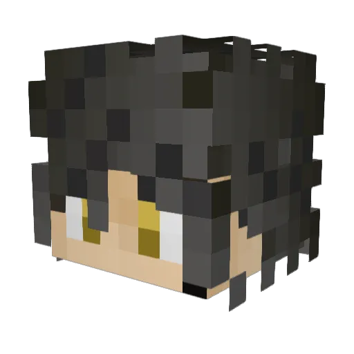 REN_JK Minecraft avatar head, 3D render