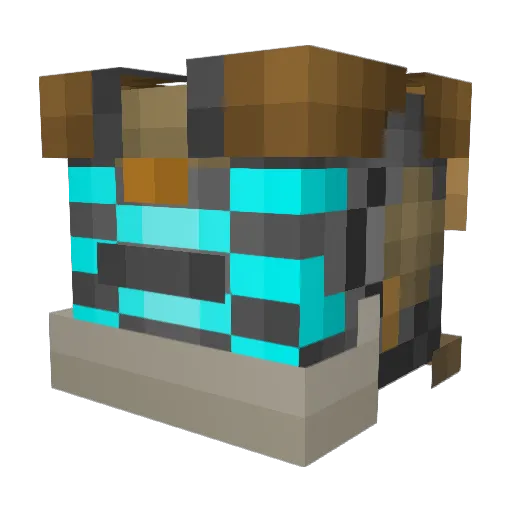 REOSP33DW33D Minecraft avatar head, 3D render