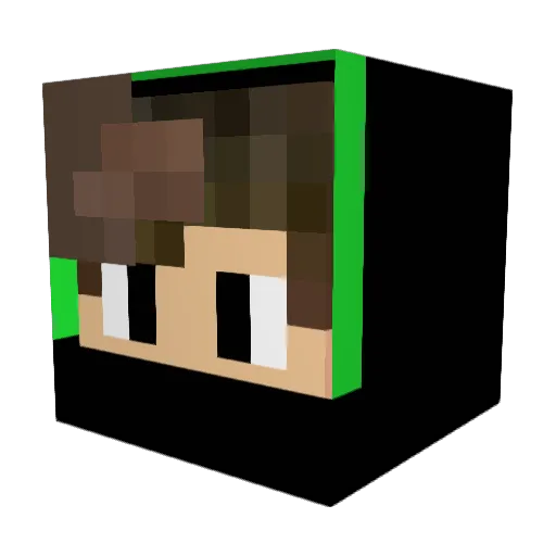REREZ Minecraft avatar head, 3D render