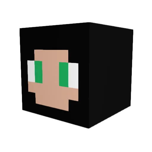RES0630 Minecraft avatar head, 3D render