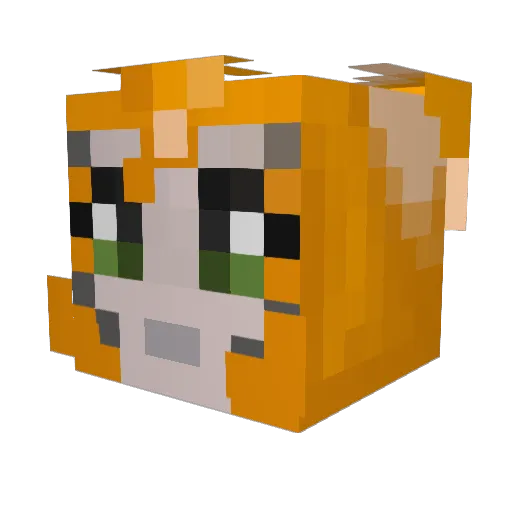 RESPECT34 Minecraft avatar head, 3D render