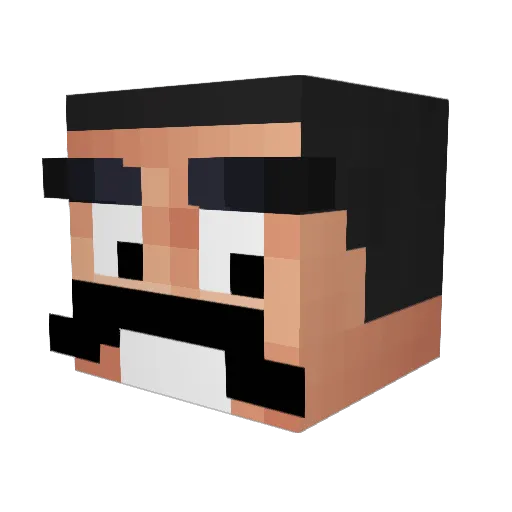 RESSPETO Minecraft avatar head, 3D render