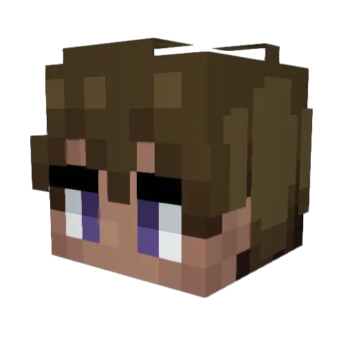 RETR0_Z0NE Minecraft avatar head, 3D render