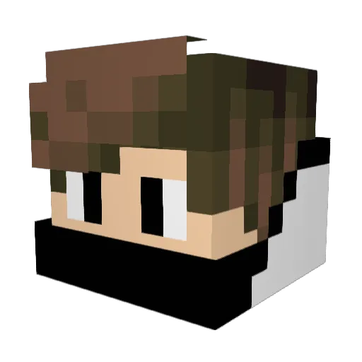 REUBY99 Minecraft avatar head, 3D render
