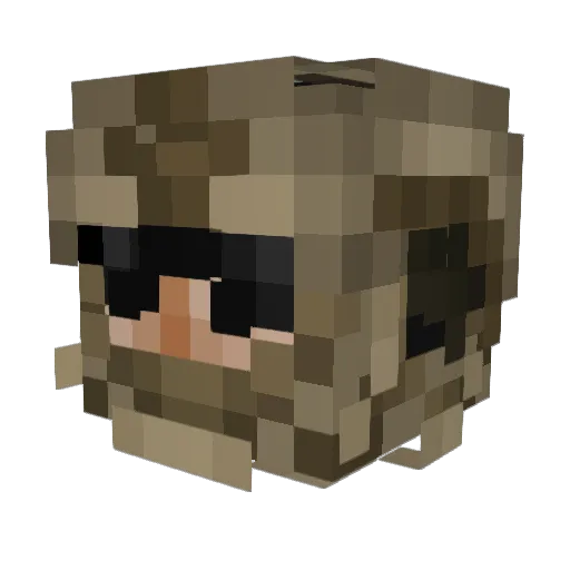 REV64 Minecraft avatar head, 3D render