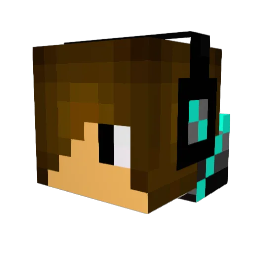 REVISA04 Minecraft avatar head, 3D render