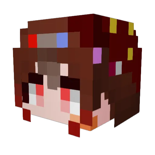 REX130812 Minecraft avatar head, 3D render