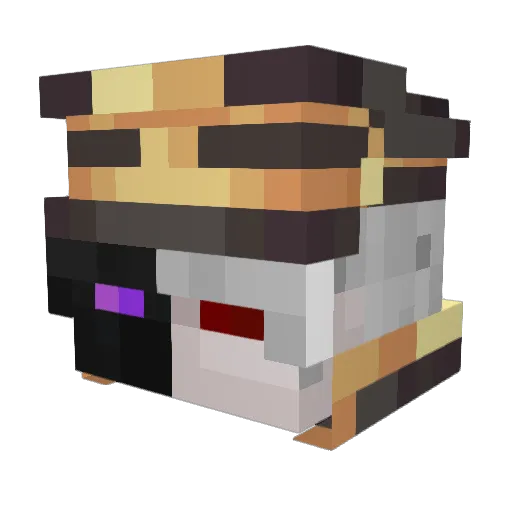 REX131205 Minecraft avatar head, 3D render