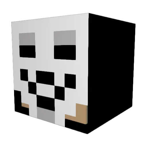 REY37 Minecraft avatar head, 3D render