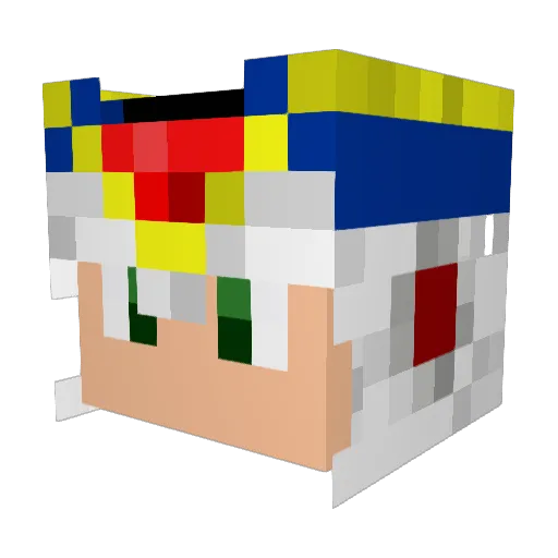 REYDAMA Minecraft avatar head, 3D render