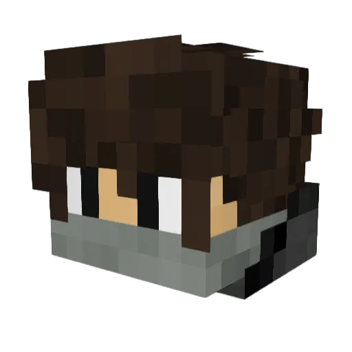 REZHES Minecraft avatar head, 3D render