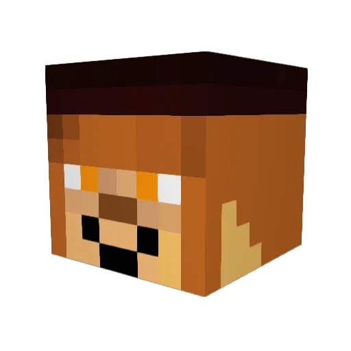 REZISX Minecraft avatar head, 3D render
