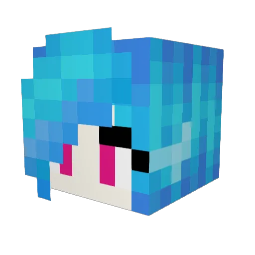 RE_LegendaryJinx Minecraft avatar head, 3D render