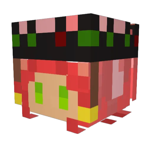 RE_TeD Minecraft avatar head, 3D render