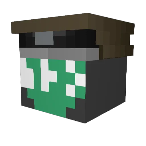 RFSDevGaming Minecraft avatar head, 3D render
