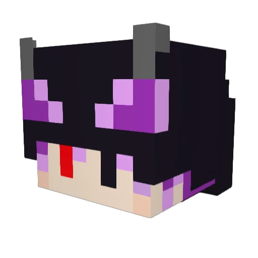 RF_727 Minecraft avatar head, 3D render