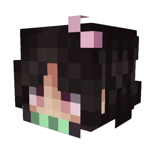RG127 Minecraft avatar head, 3D render