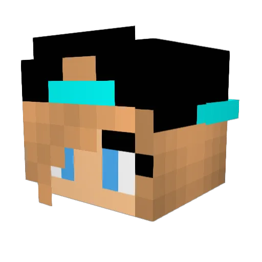 RG341 Minecraft avatar head, 3D render