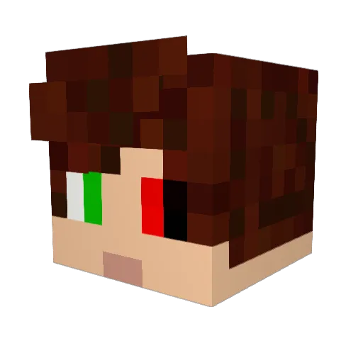 RGAdam Minecraft avatar head, 3D render