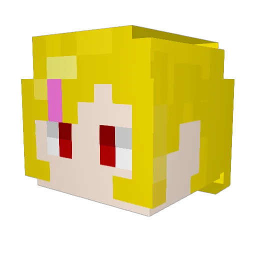 RGB39 Minecraft avatar head, 3D render