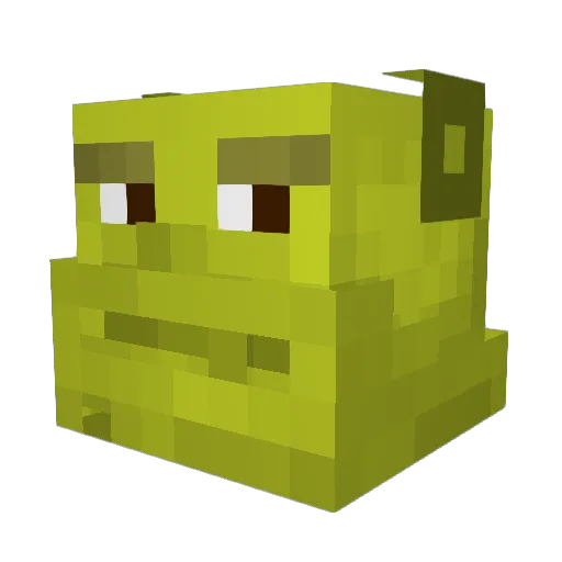 RGB69 Minecraft avatar head, 3D render