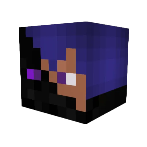 RGB_DOOM Minecraft avatar head, 3D render