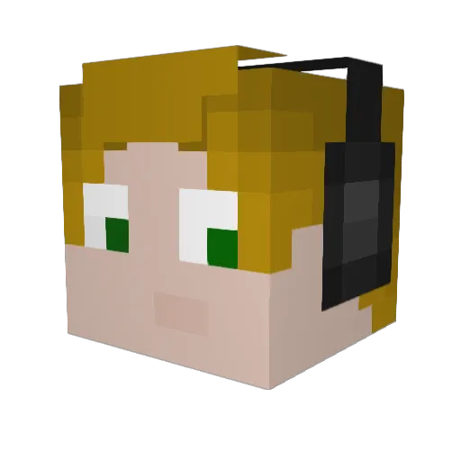 RGBirch Minecraft avatar head, 3D render
