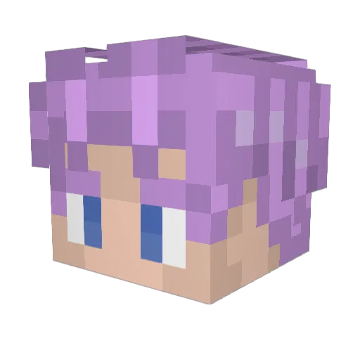 RGCII Minecraft avatar head, 3D render