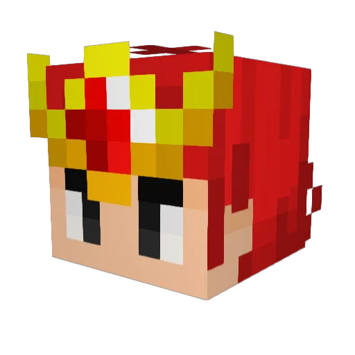 RGGJAPO Minecraft avatar head, 3D render