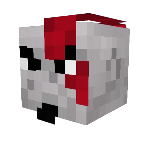 RGIRONG Minecraft avatar head, 3D render