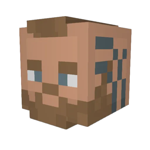 RGK_Munin Minecraft avatar head, 3D render